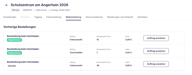Endgültige Kosten im Reiter Fotobearbeitung