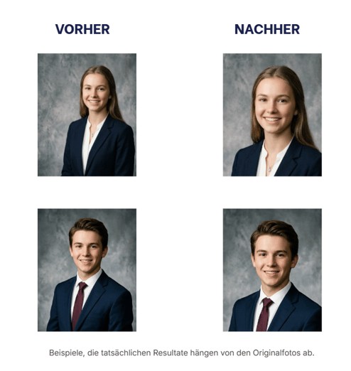 Beispiel Fotos ohne und mit aktivierter Kopfzentrierung
