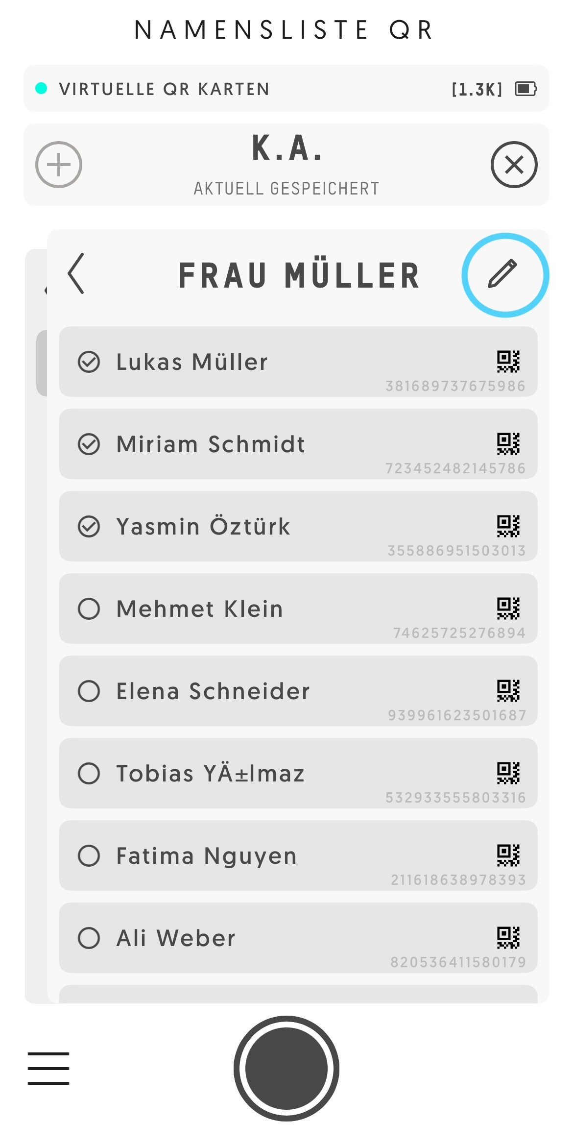 Screenshot: Gruppe öffnen