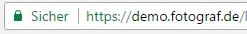 HTTPS-Verbindung bei fotograf.de Subdomain