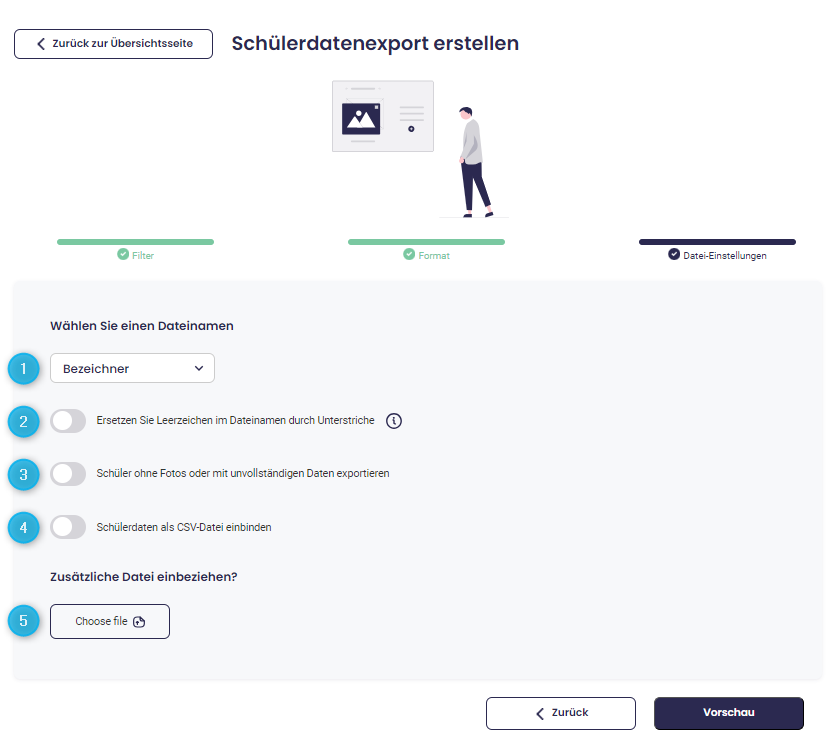Exportoptionen