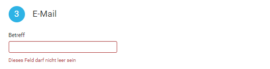 E-Mail Betreffzeile eingeben
