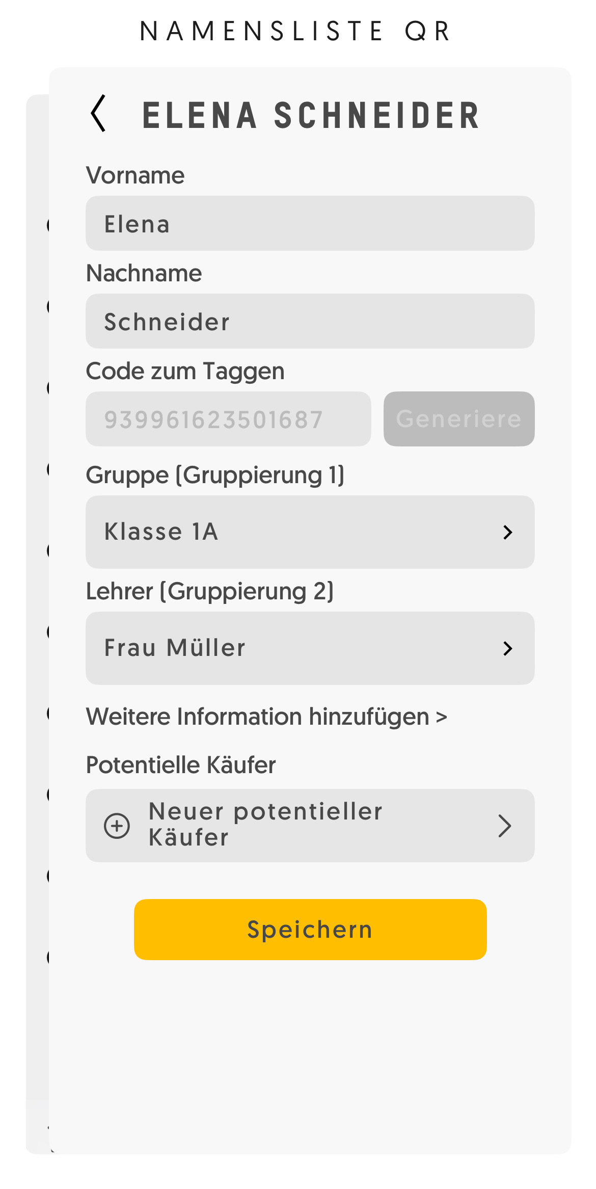 Screenshot: Subjekt bearbeiten
