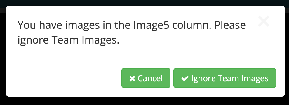 Image ignore confirmation