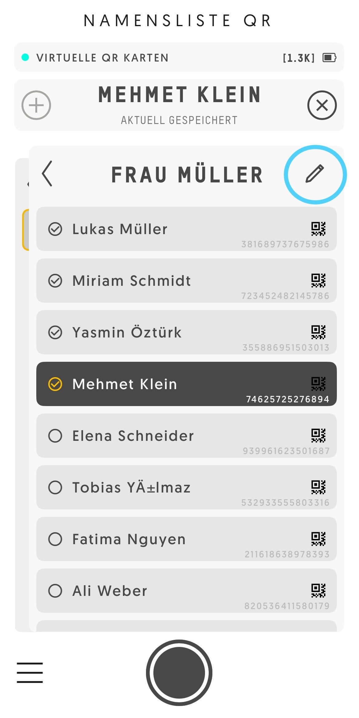 Screenshot: Gruppenauswahl starten
