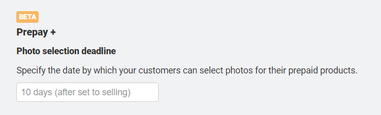 Screenshot showing configurable deadline settings.