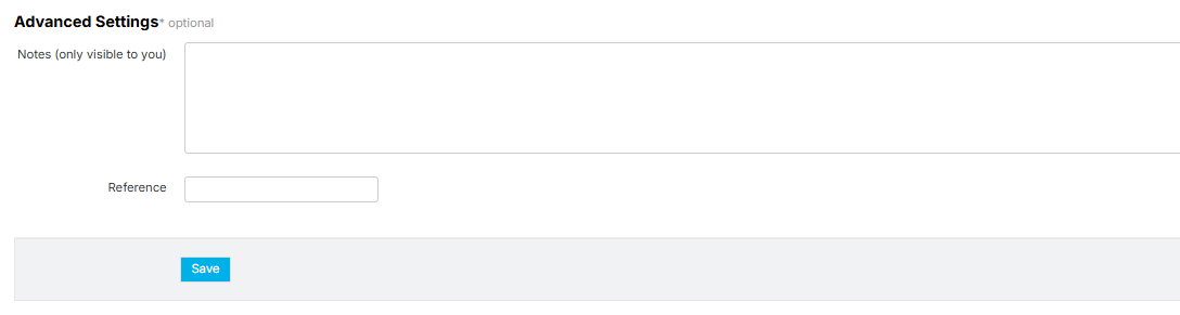 Confirmation message displayed after successfully saving a new organization.