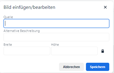 Bild-URL einfügen und speichern