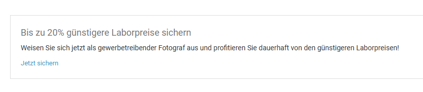Hinweis zu Gewerbepreisen
