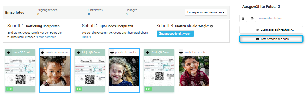 Fotos verschieben