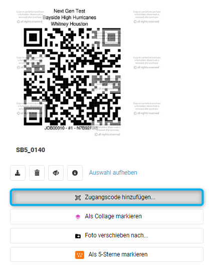 Zugangscode manuell zuweisen