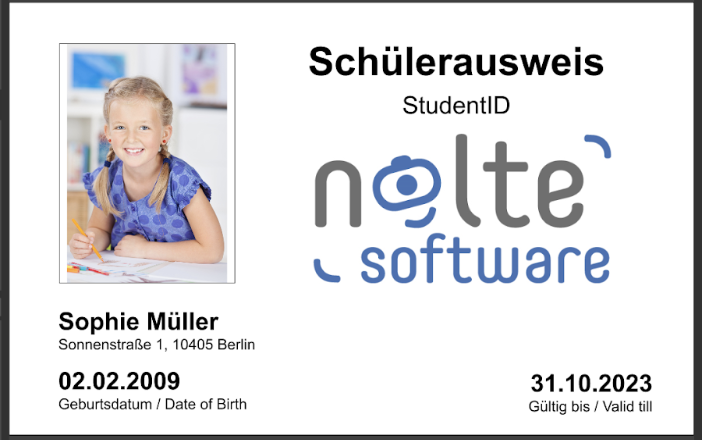 Beispielansicht der QIDCard Software