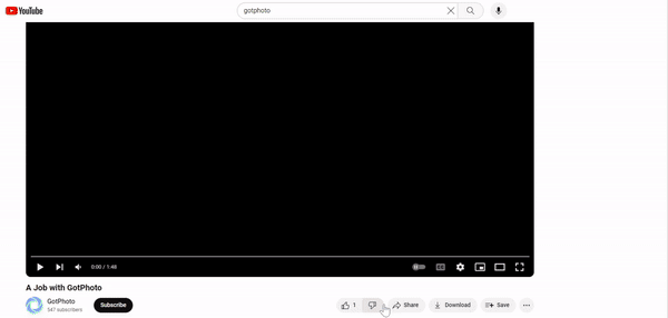 YouTube embed code location