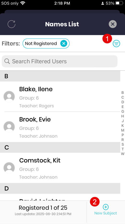 SpotMyPhotos UI showing a tracker for spotted subjects and a confirmation 'Spot' button.