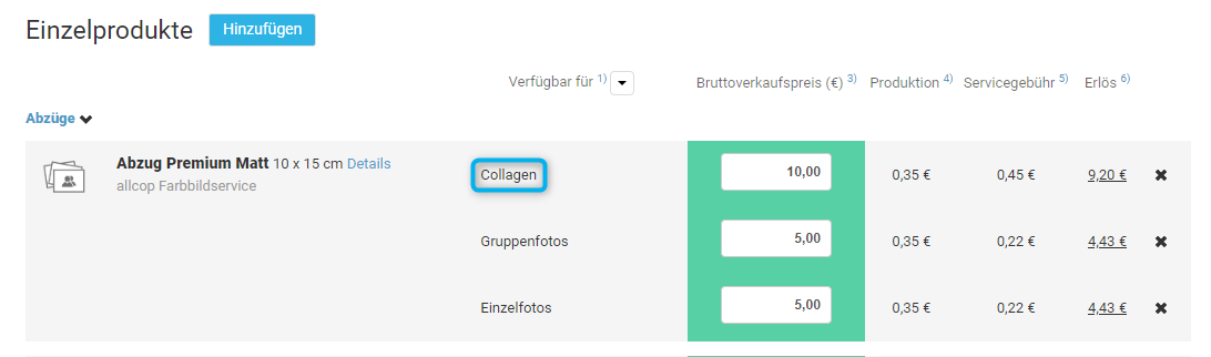 Beispiel einer Collage mit Schülerporträt, Gruppenfoto und Textfeldern für Name und Klasse