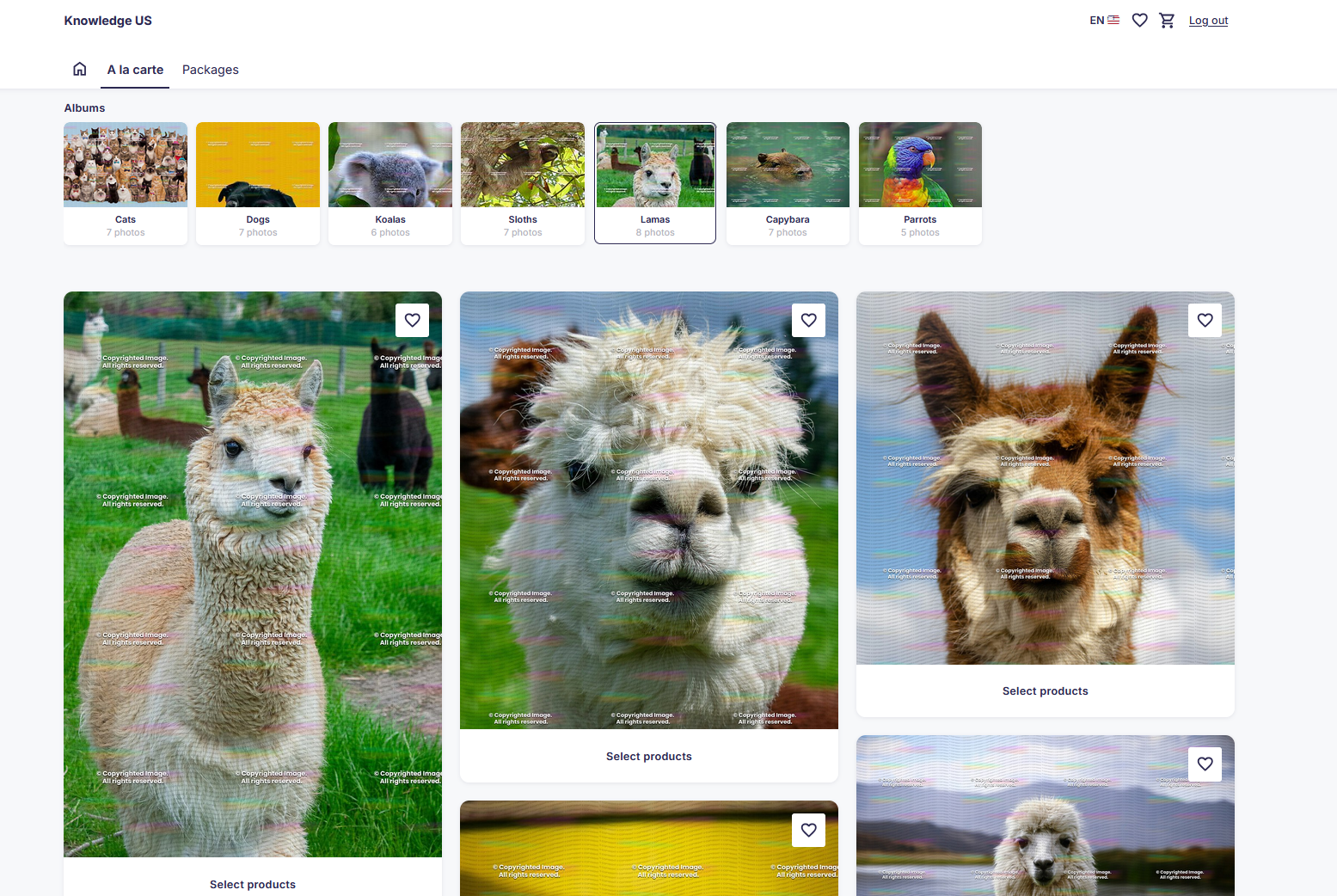 Desktop album view with Global Access Code