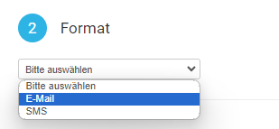 E-Mail Format wählen