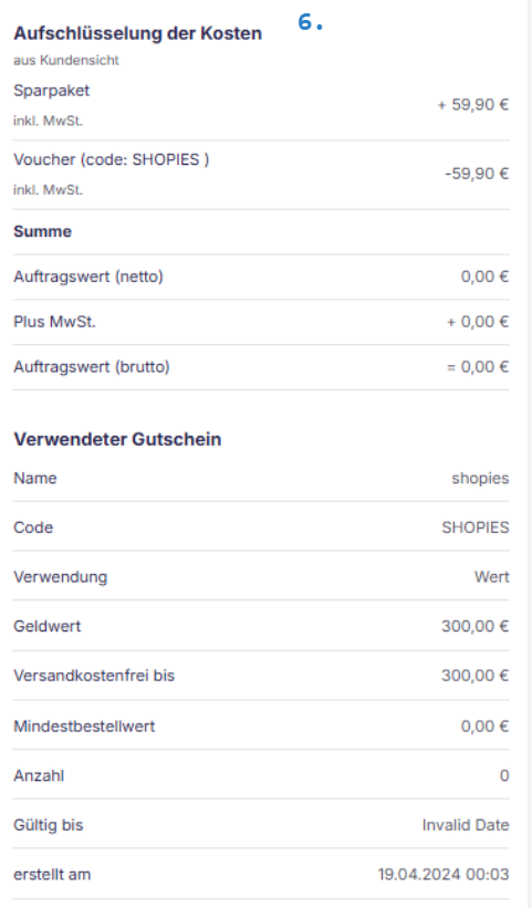Screenshot Statusverlauf
