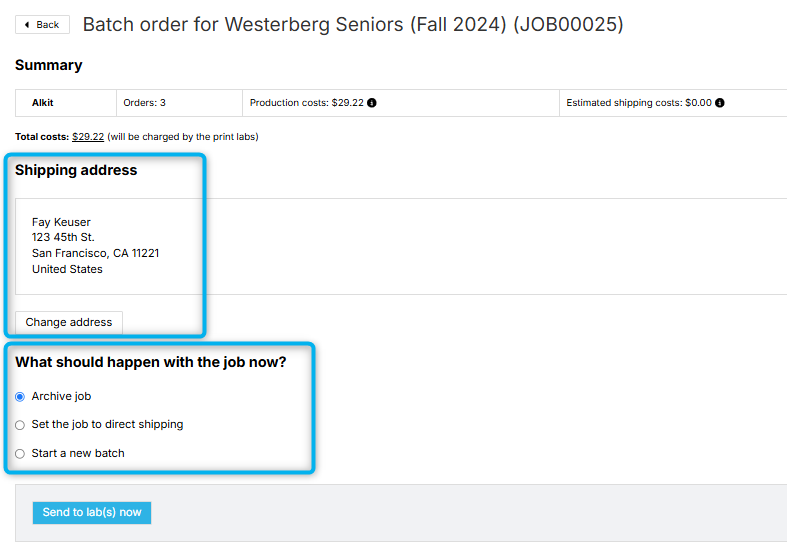 Batch summary screenshot
